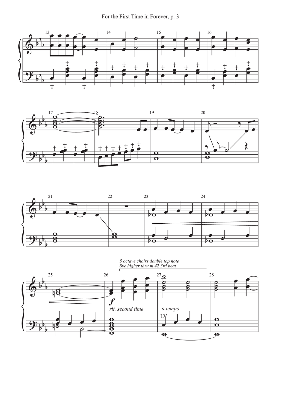 For The First Time In Forever Handbell Choir scores gallery preview page 3