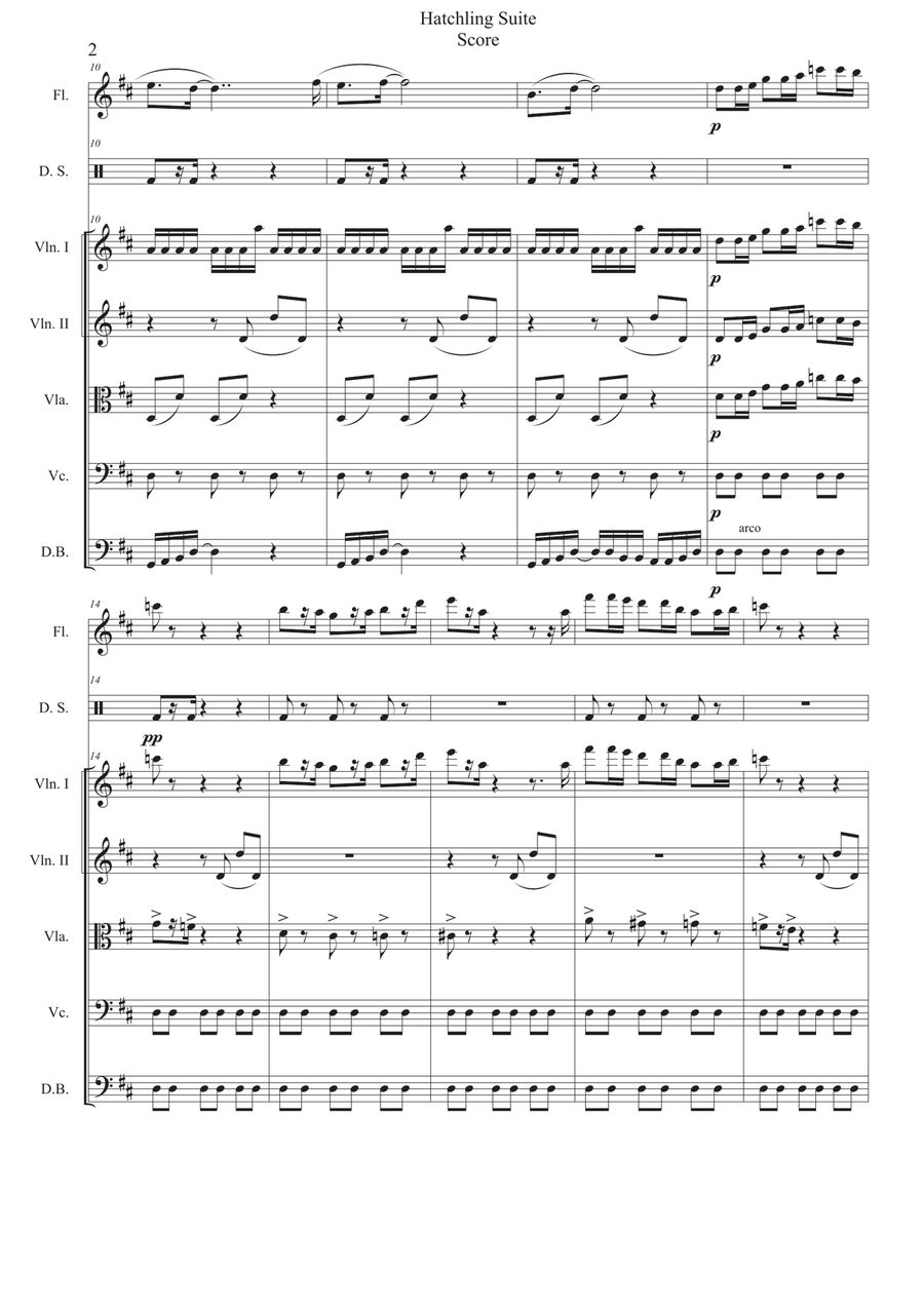 Hatchlings Suite Hatchlings Suite Chamber Orchestra scores gallery preview page 2