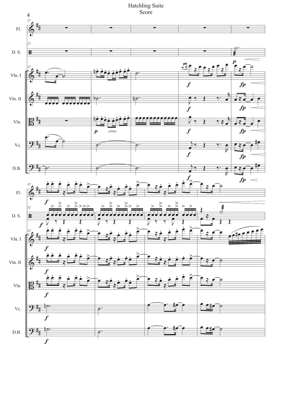 Hatchlings Suite Hatchlings Suite Chamber Orchestra scores gallery preview page 4