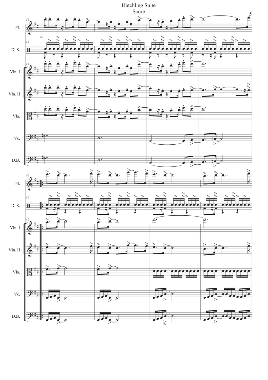 Hatchlings Suite Hatchlings Suite Chamber Orchestra scores gallery preview page 5