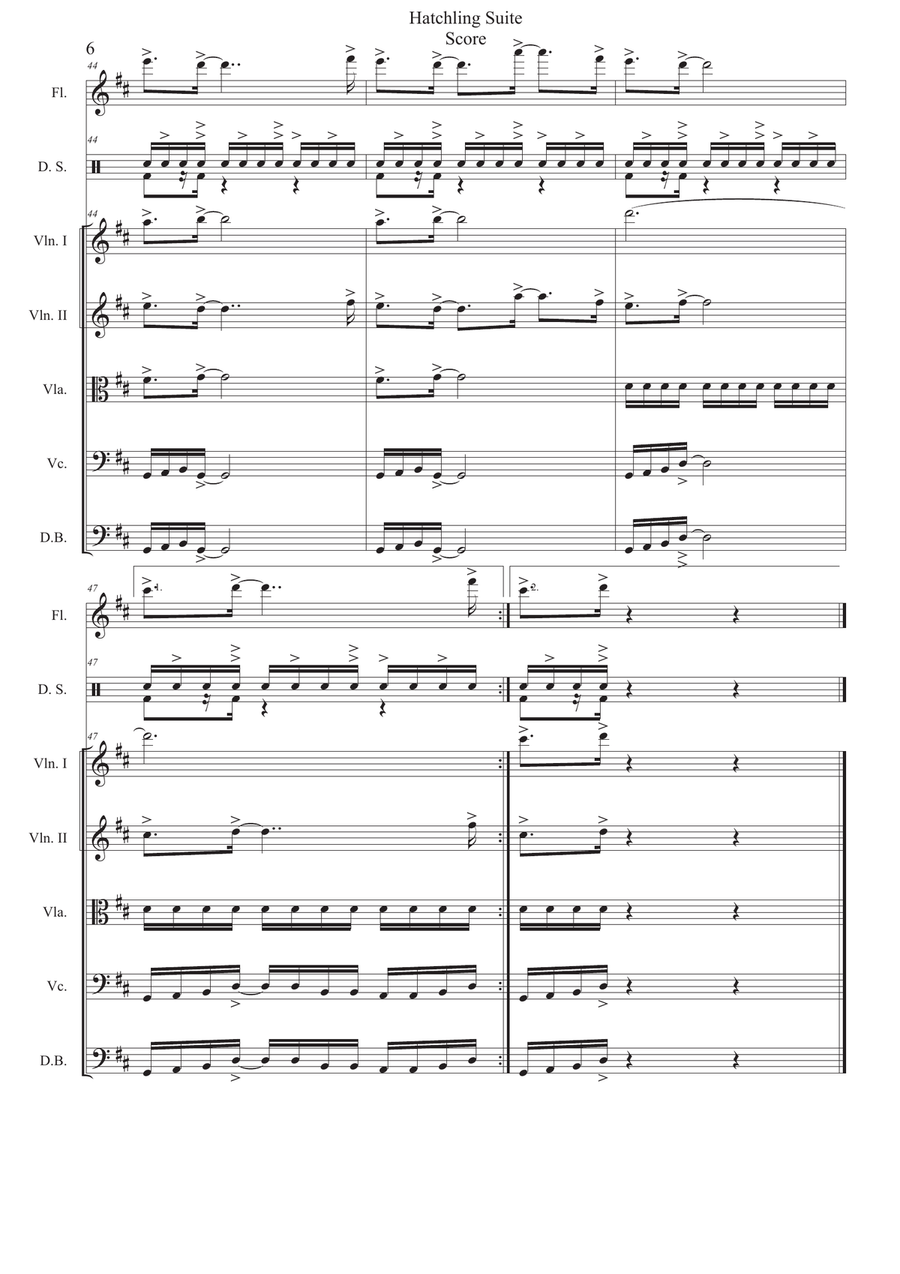 Hatchlings Suite Hatchlings Suite Chamber Orchestra scores gallery preview page 6