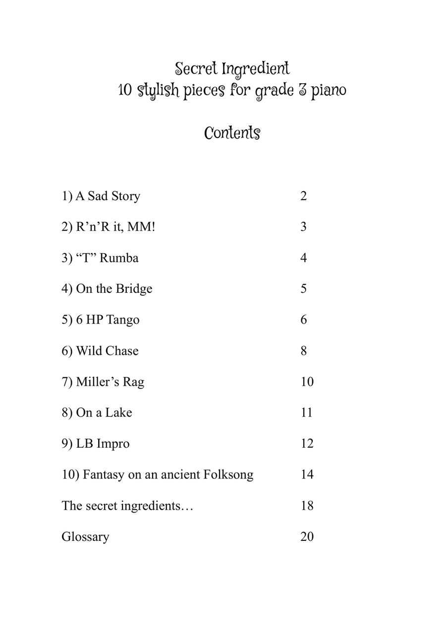 Secret Ingredient - 10 stylish pieces for grade 3 piano Piano Method scores gallery preview page 4
