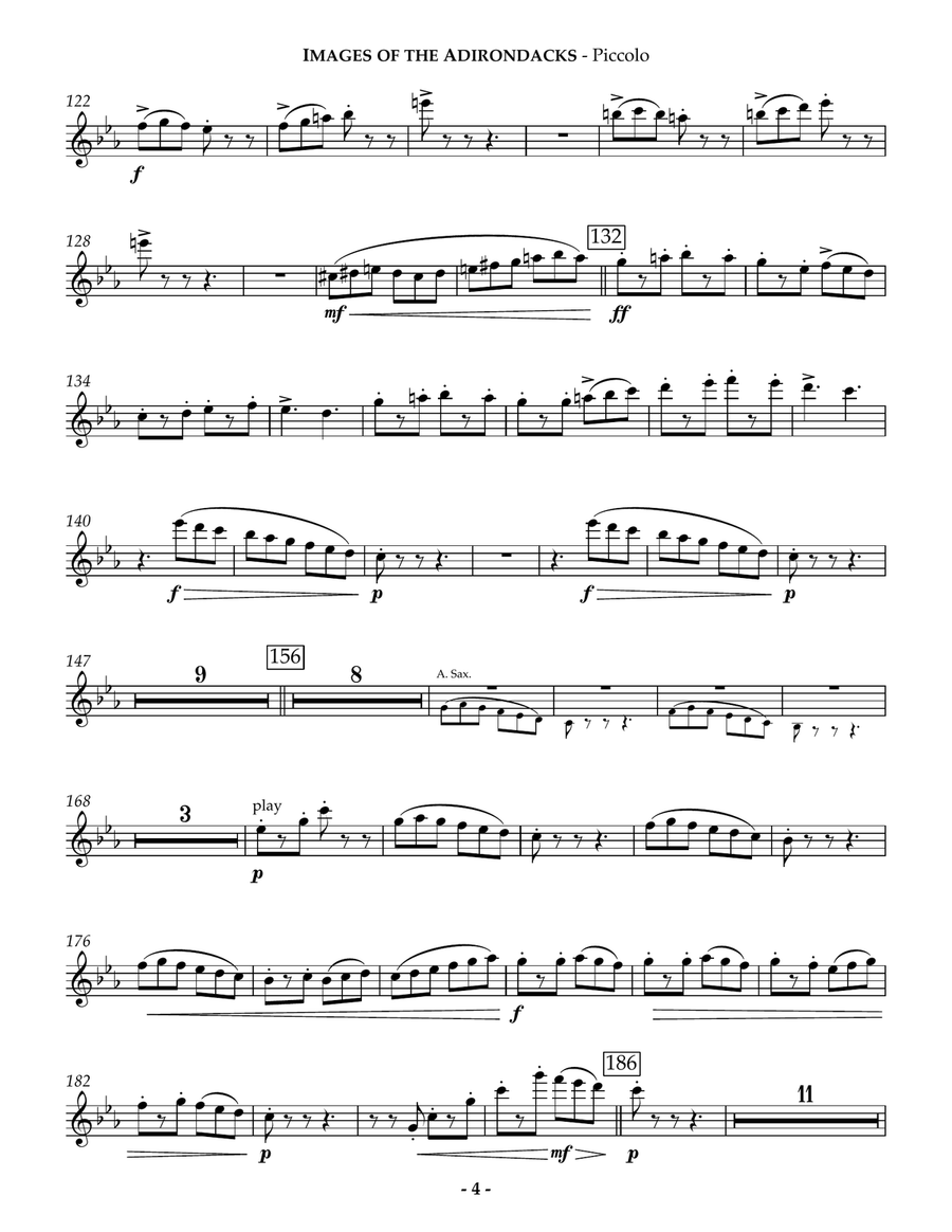 Images of the Adirondacks, Op. 25 - Set of Parts Only Concert Band scores gallery preview page 4