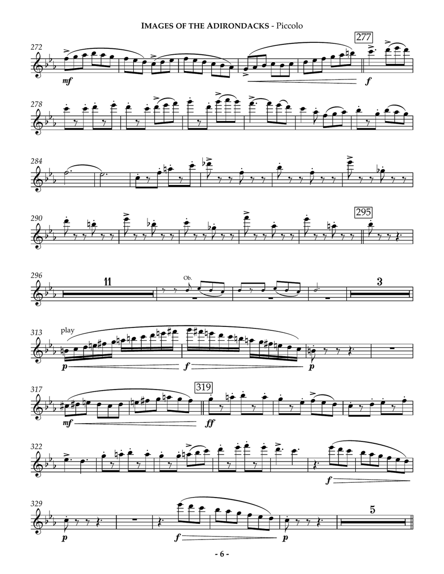 Images of the Adirondacks, Op. 25 - Set of Parts Only Concert Band scores gallery preview page 6