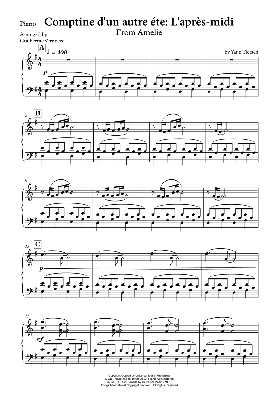 Comptine D'un Autre Été: L'après-Midi Violin Solo scores gallery preview page 2