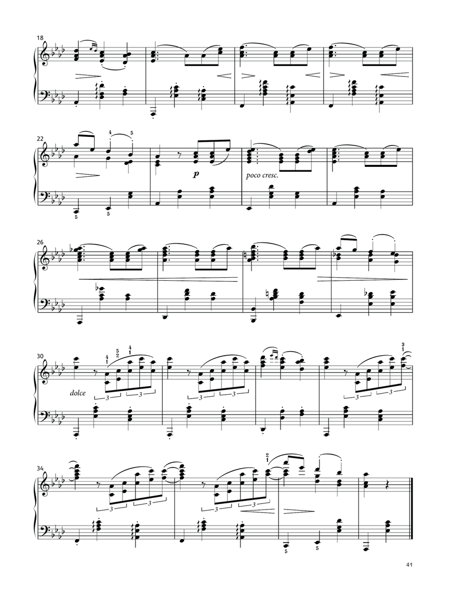 Waltz in A‑flat, Op. 39 No. 15 (LCME Piano 2018 Grade 6 List B) Piano Solo scores gallery preview page 2
