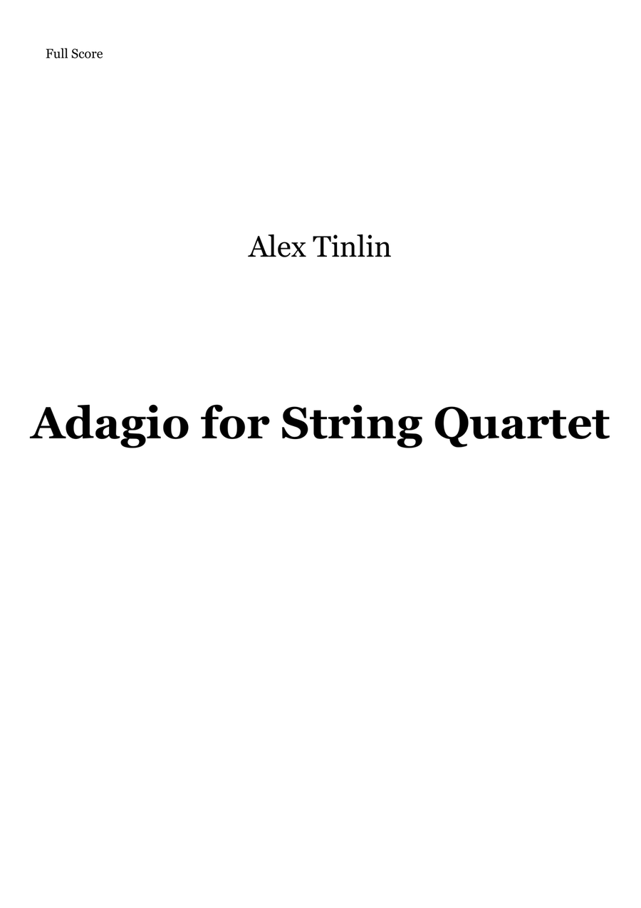 Adagio for String Quartet String Quartet scores gallery preview page 1