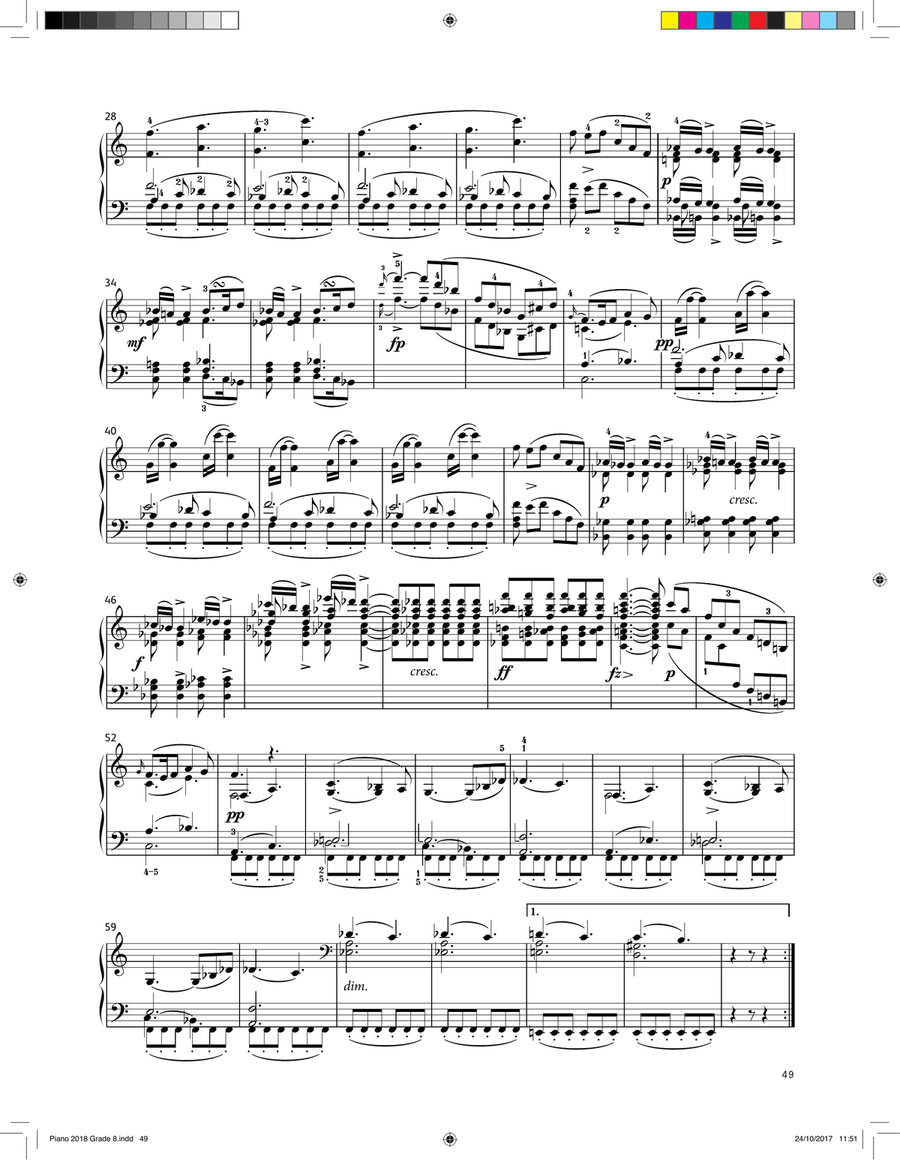 Allegro, D. 537 (LCME Piano 2018 Grade 8 List A) Piano Solo scores gallery preview page 2