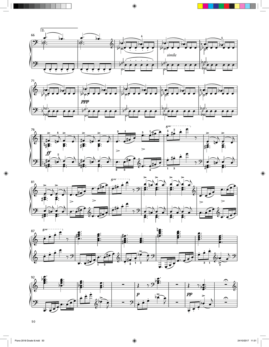 Allegro, D. 537 (LCME Piano 2018 Grade 8 List A) Piano Solo scores gallery preview page 3