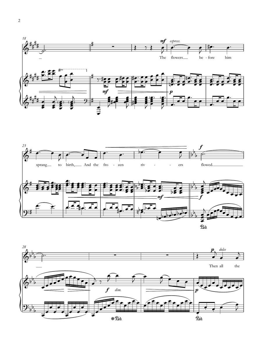 Bridge, Frank - Love Went A-Riding (E major, low key, 
