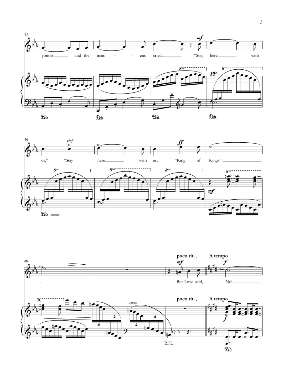 Bridge, Frank - Love Went A-Riding (E major, low key, 
