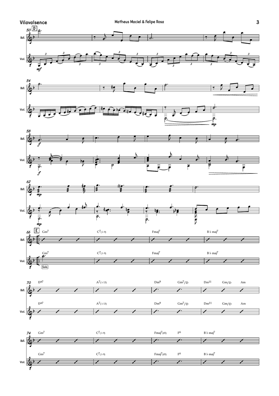 Vilavalsence - Mandolin and Classical Guitar Chamber Music scores gallery preview page 4
