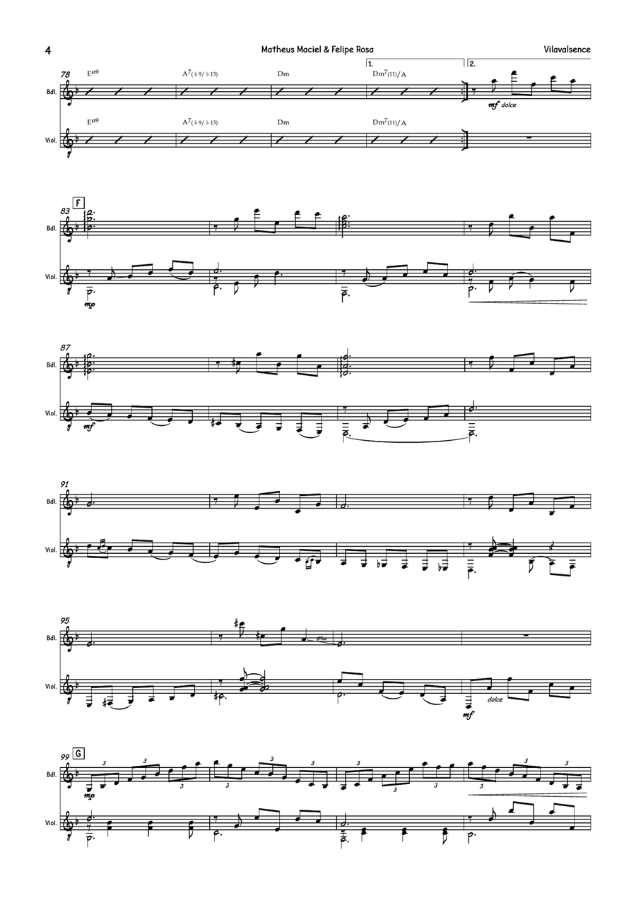 Vilavalsence - Mandolin and Classical Guitar Chamber Music scores gallery preview page 5