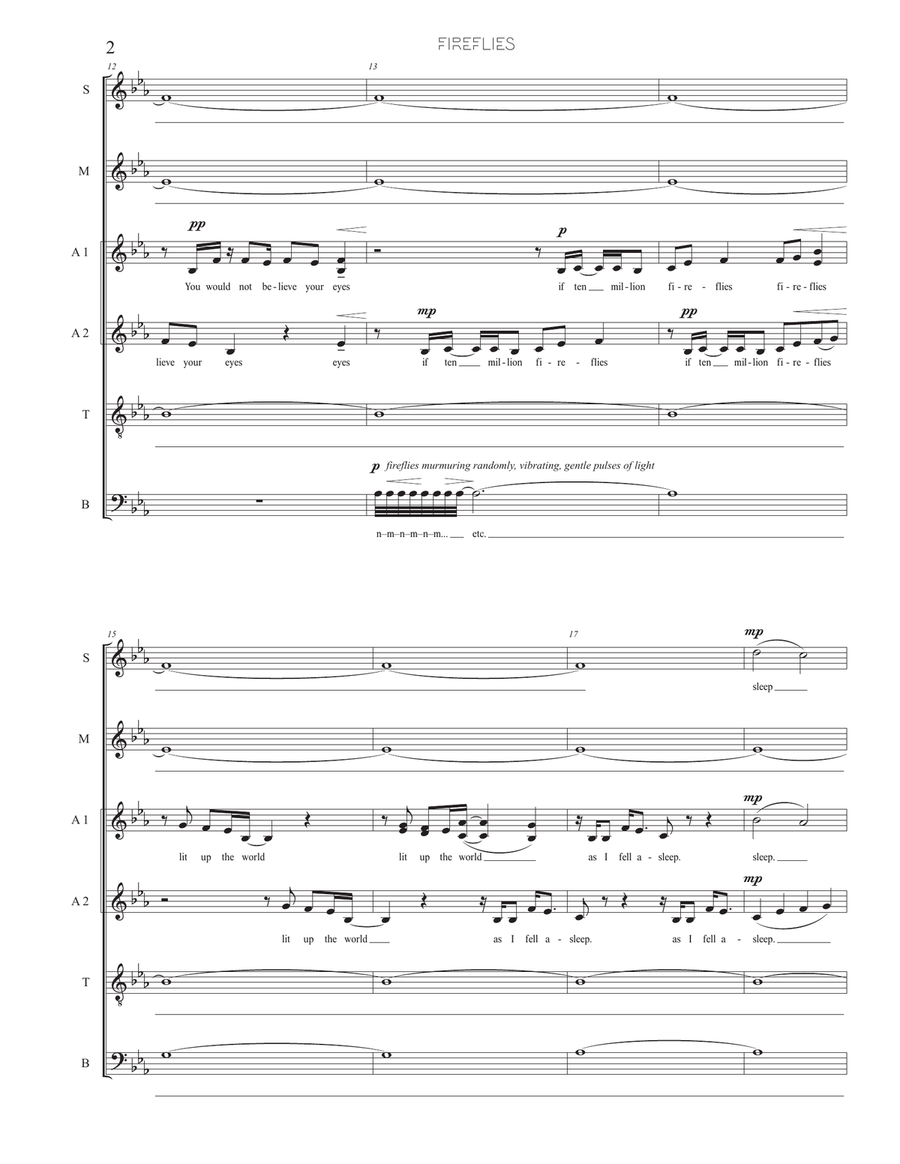 Fireflies Divisi scores gallery preview page 2