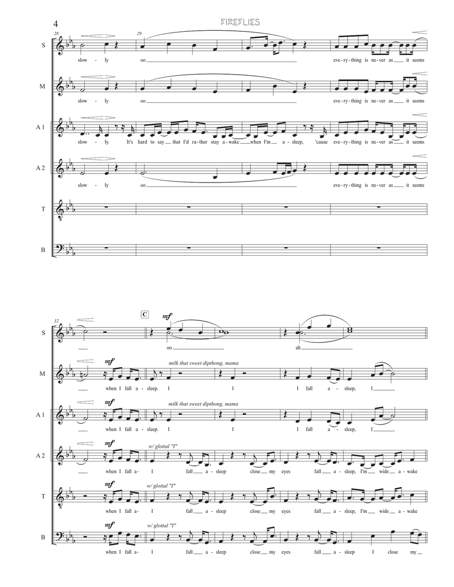 Fireflies Divisi scores gallery preview page 4