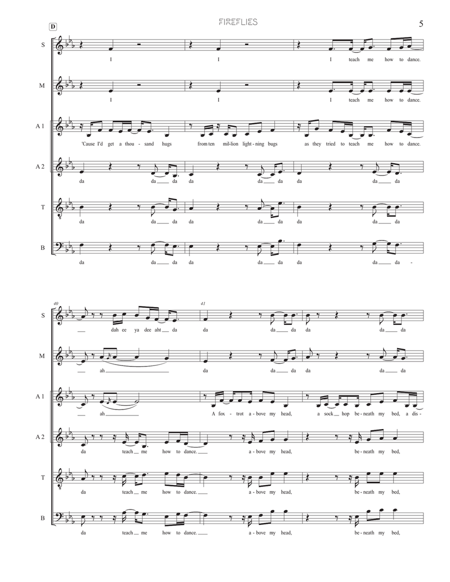 Fireflies Divisi scores gallery preview page 5