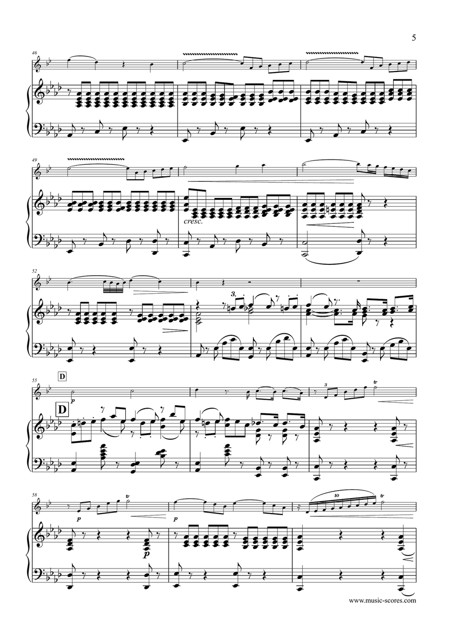 Hummel: Andante and Allegro Con Spirito in Eb, for BbTrumpet and Piano B-Flat Trumpet scores gallery preview page 5