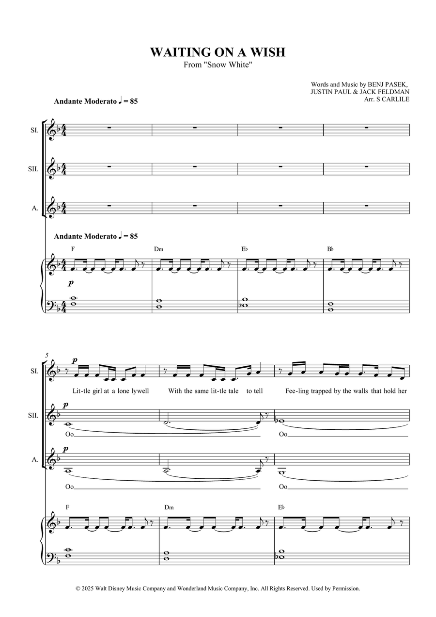 Waiting On A Wish Waiting On A Wish SSA scores gallery preview page 1