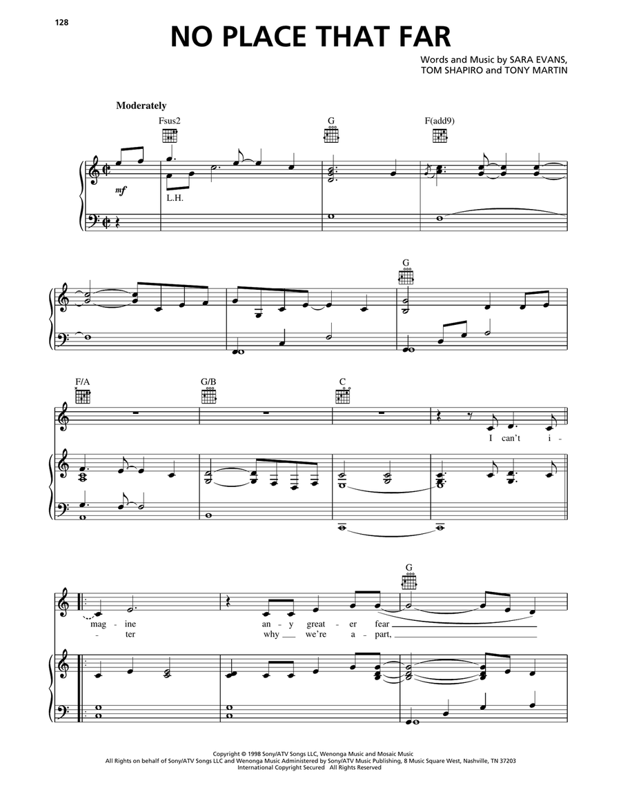 No Place That Far No Place That Far Piano, Vocal, Guitar scores gallery preview page 1