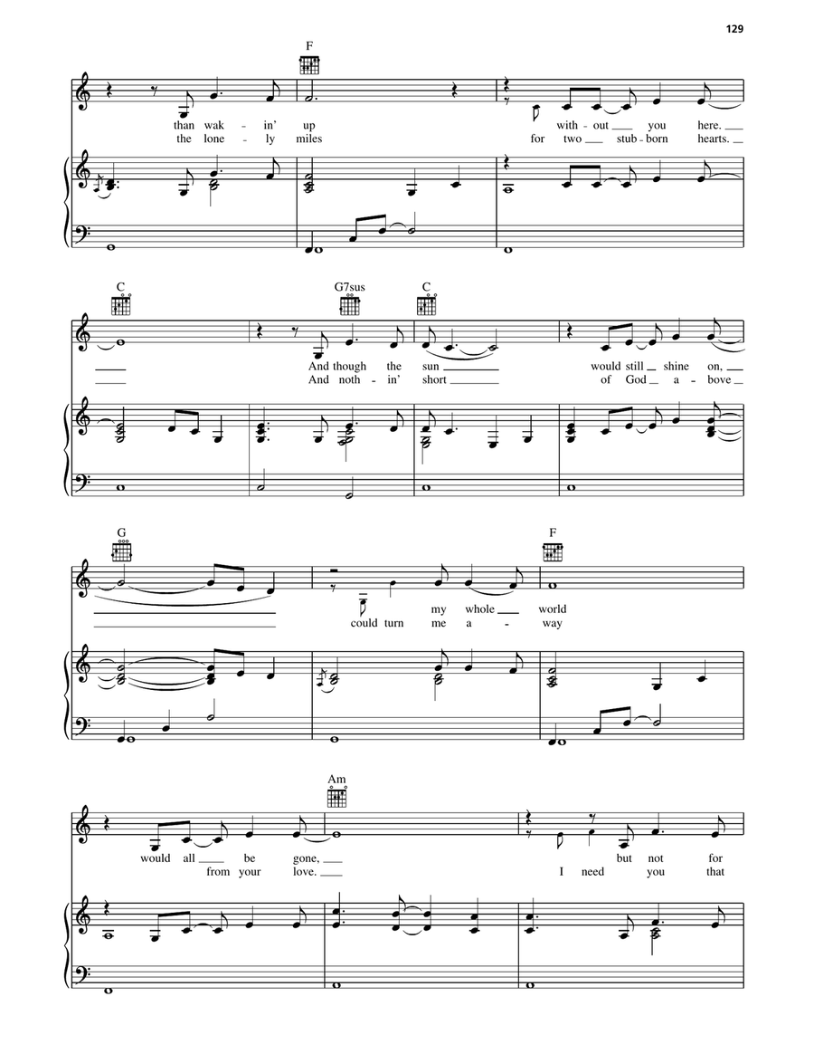 No Place That Far No Place That Far Piano, Vocal, Guitar scores gallery preview page 2