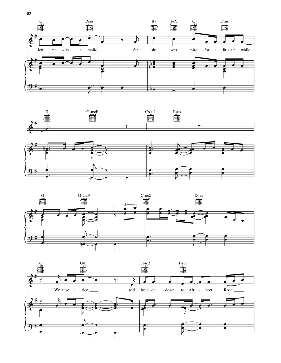 For A Little While For A Little While Piano, Vocal, Guitar scores gallery preview page 4