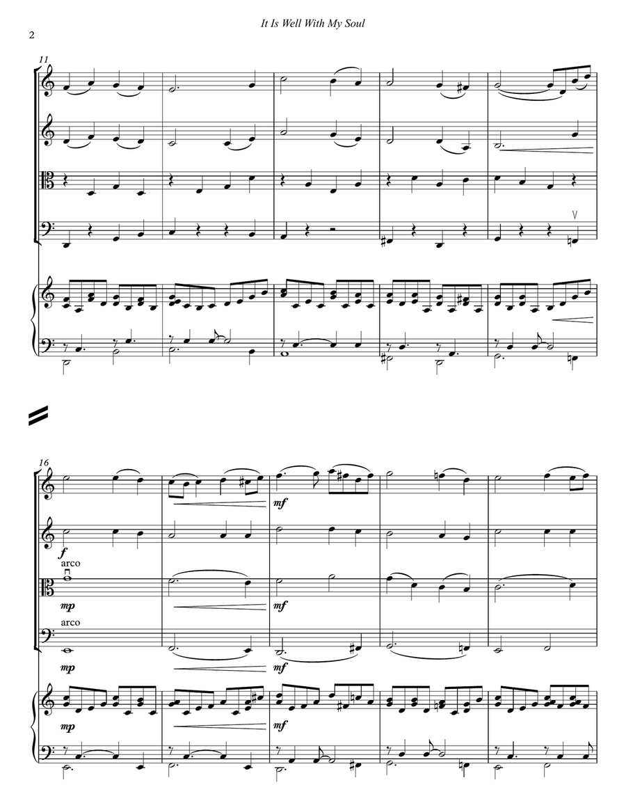 It Is Well with My Soul for Piano Quintet Piano Quintet scores gallery preview page 2