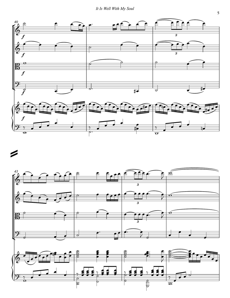 It Is Well with My Soul for Piano Quintet Piano Quintet scores gallery preview page 5