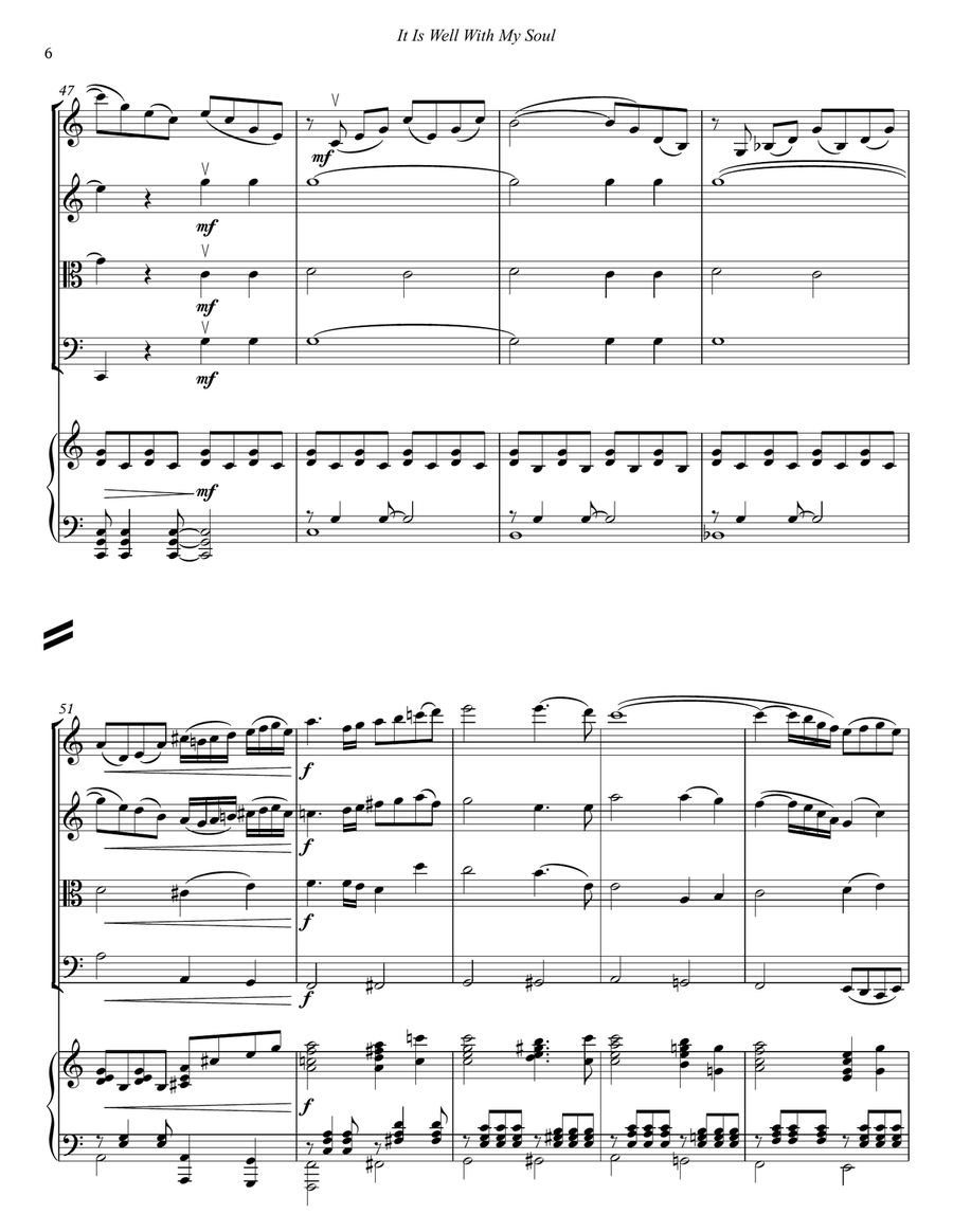 It Is Well with My Soul for Piano Quintet Piano Quintet scores gallery preview page 6