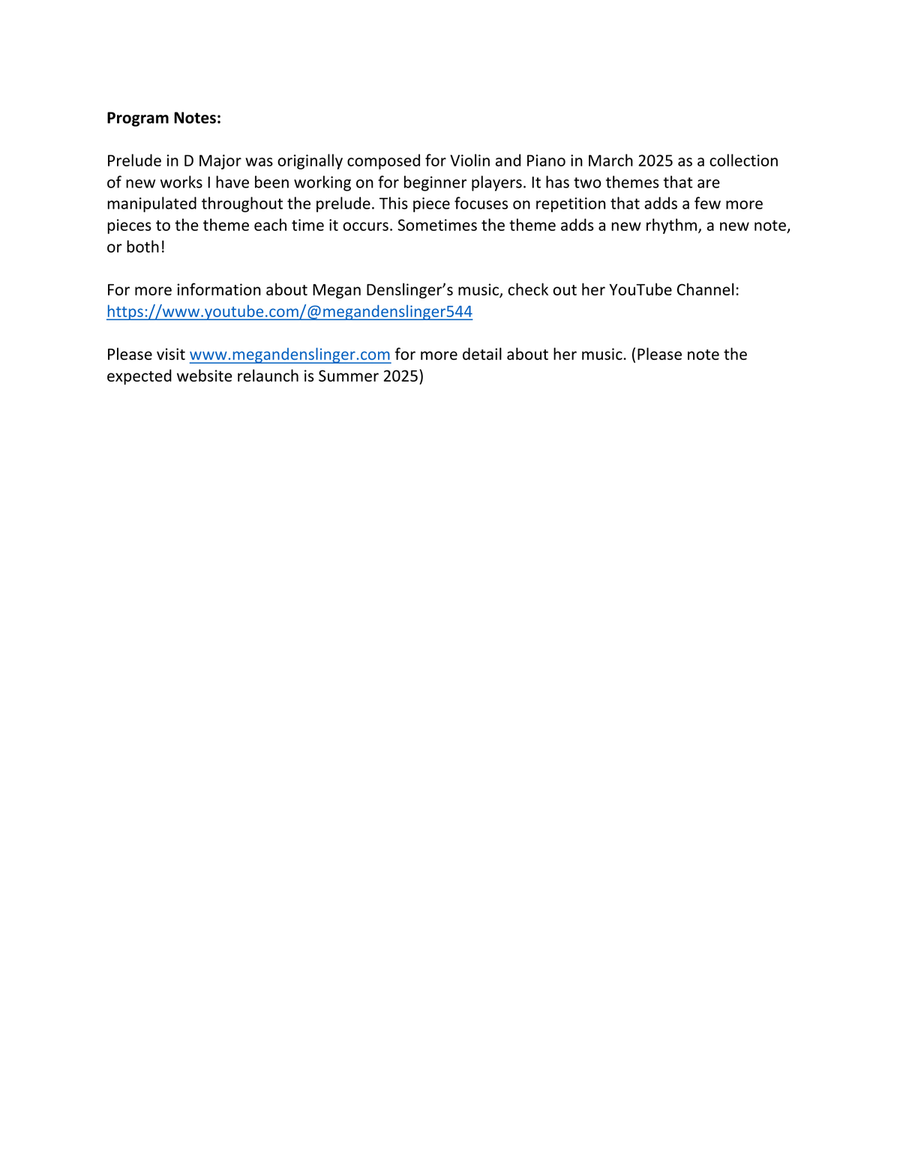 Prelude in D Major Chamber Music scores gallery preview page 2