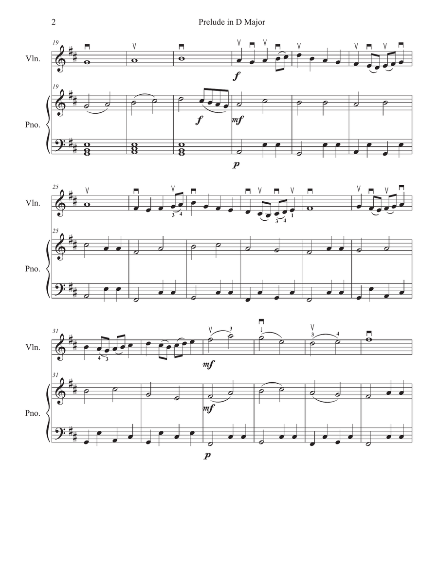 Prelude in D Major Chamber Music scores gallery preview page 4