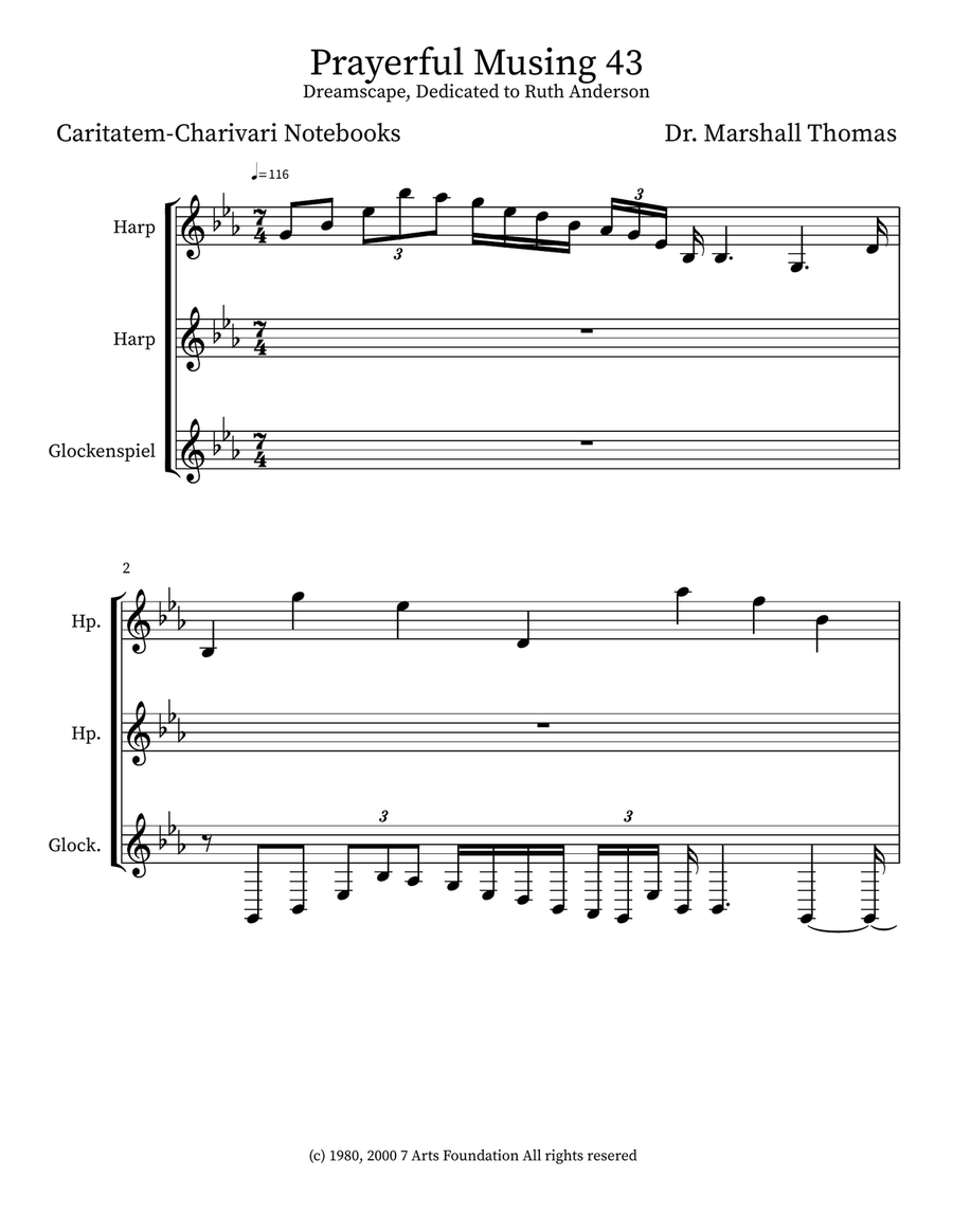 Prayerful Musing 43 Prayerful Musing 43 Small Ensemble scores gallery preview page 1