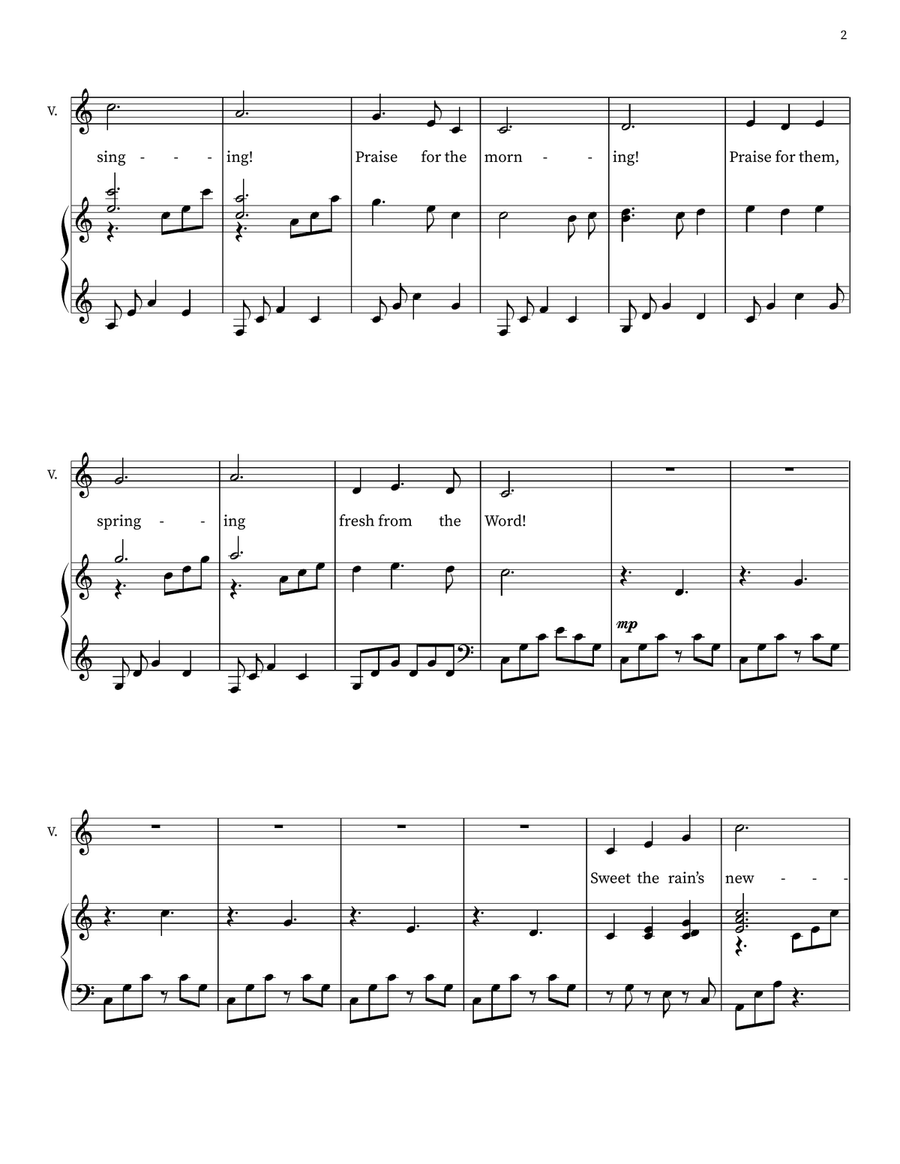Morning Has Broken Morning Has Broken Voice scores gallery preview page 2