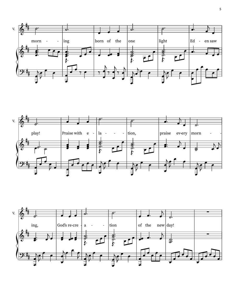 Morning Has Broken Morning Has Broken Voice scores gallery preview page 5