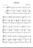 Aloha Oe - Soprano Sax & Piano in F Major Easy With Lyrics & Chords