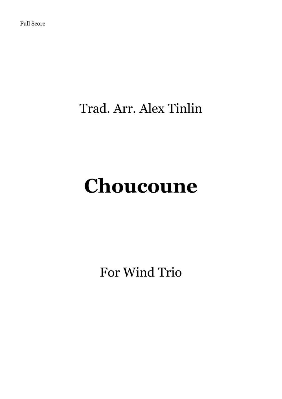 Choucoune Choucoune Woodwind Trio scores gallery preview page 1