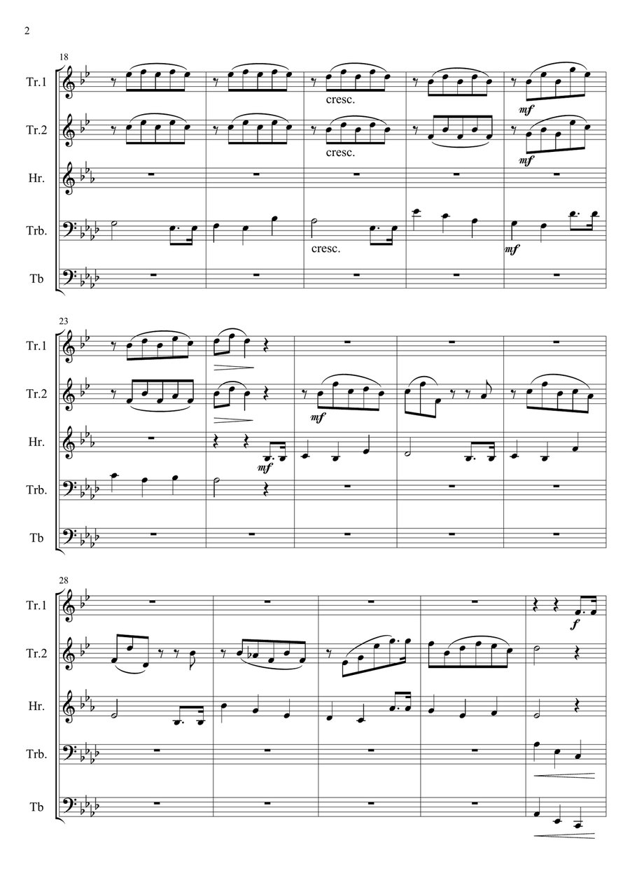 Happy Birthday Happy Birthday Brass Quintet scores gallery preview page 2