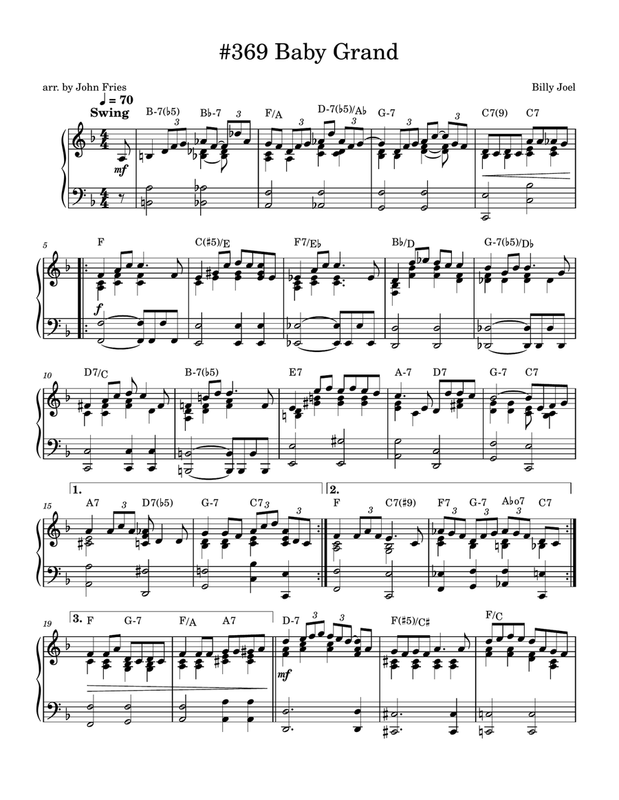 Baby Grand Piano Solo scores gallery preview page 1