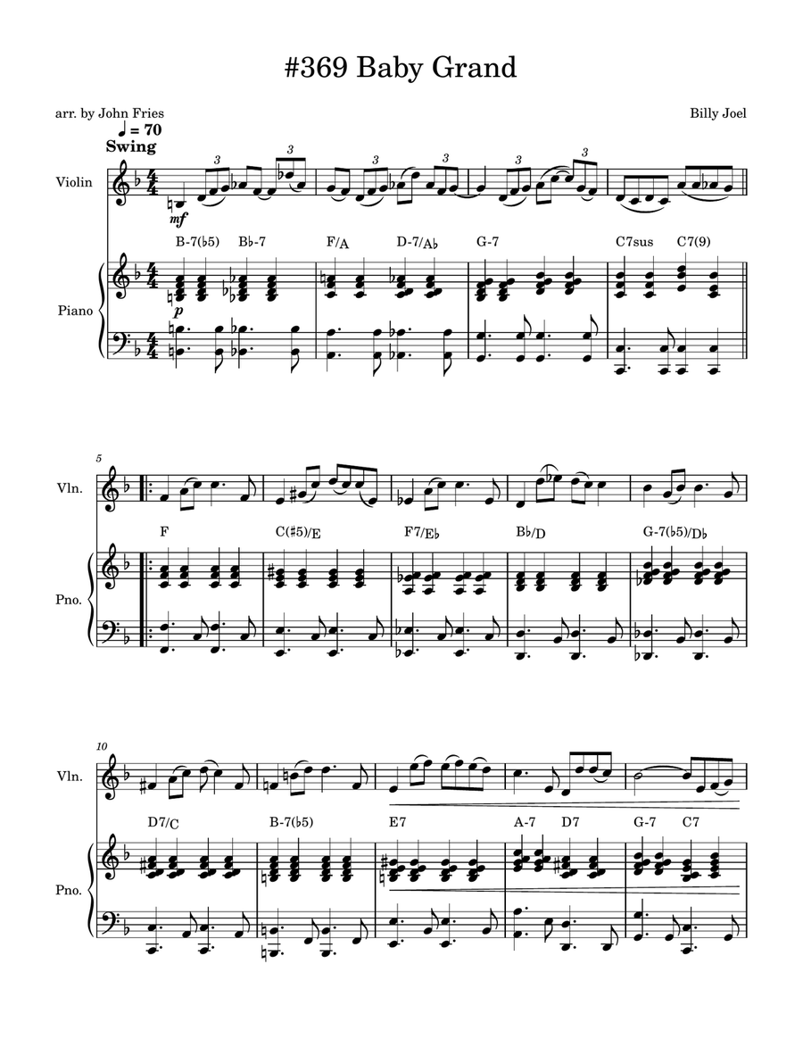 Baby Grand Violin Solo scores gallery preview page 1