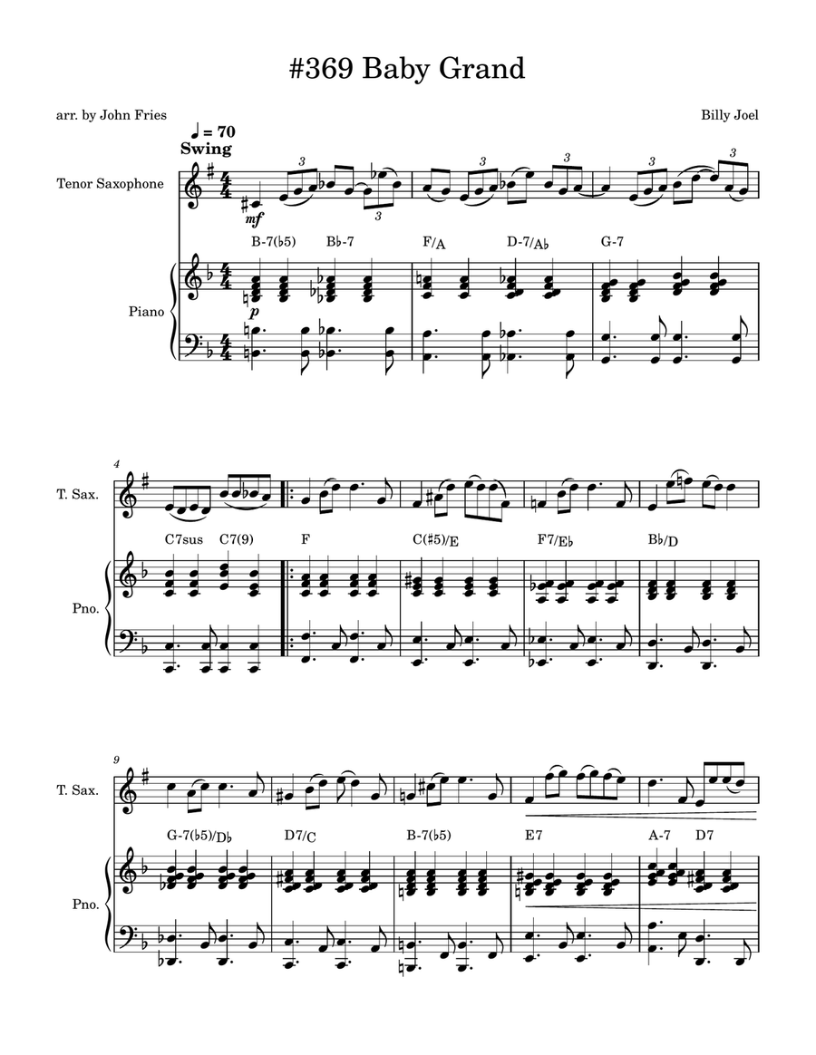 Baby Grand Tenor Saxophone scores gallery preview page 1