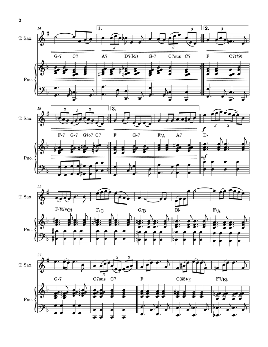Baby Grand Tenor Saxophone scores gallery preview page 2