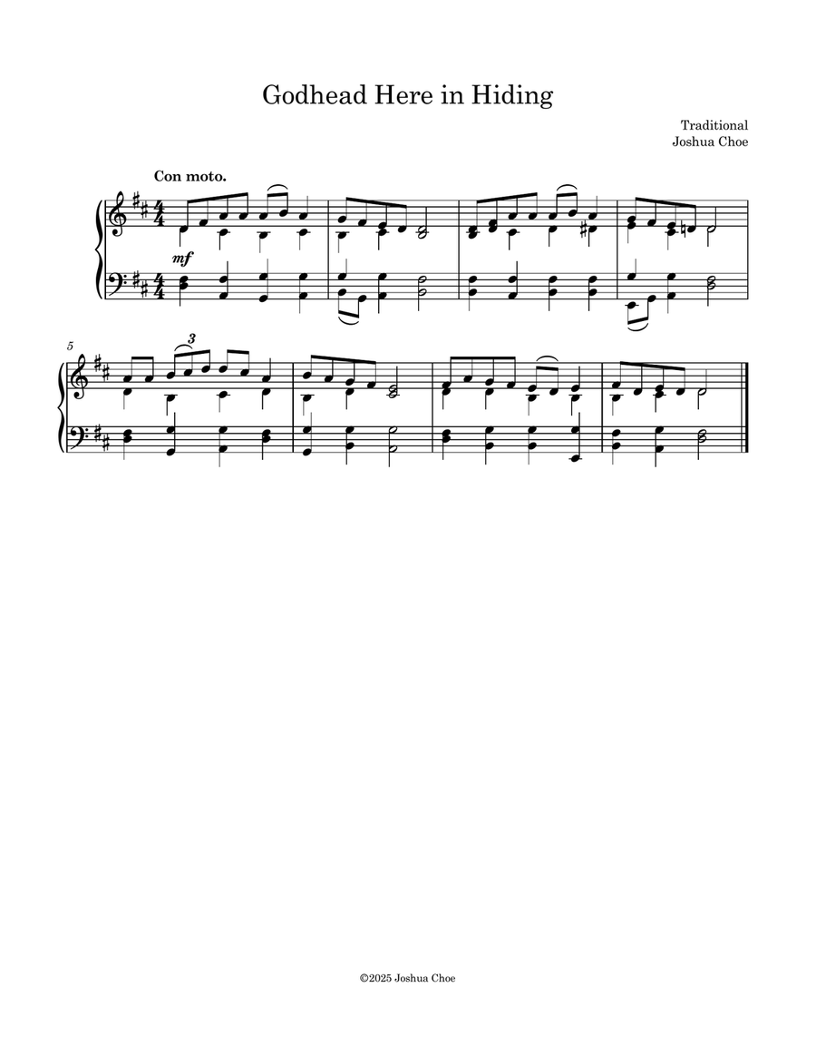 Godhead Here in Hiding Godhead Here in Hiding Piano Solo scores gallery preview page 1