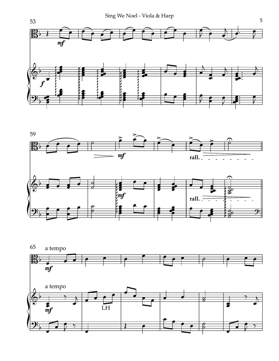 Sing We Noel, Duet for Viola & Harp String Duet scores gallery preview page 5