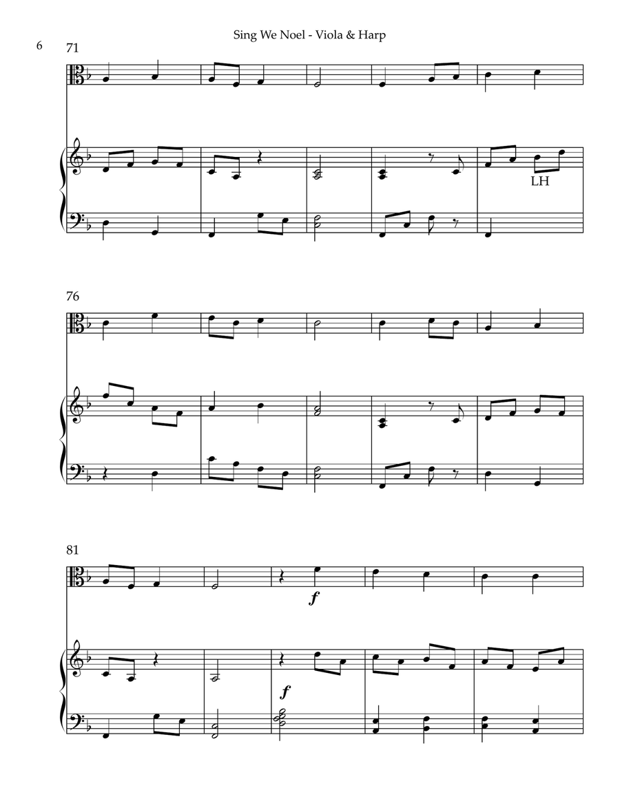 Sing We Noel, Duet for Viola & Harp String Duet scores gallery preview page 6