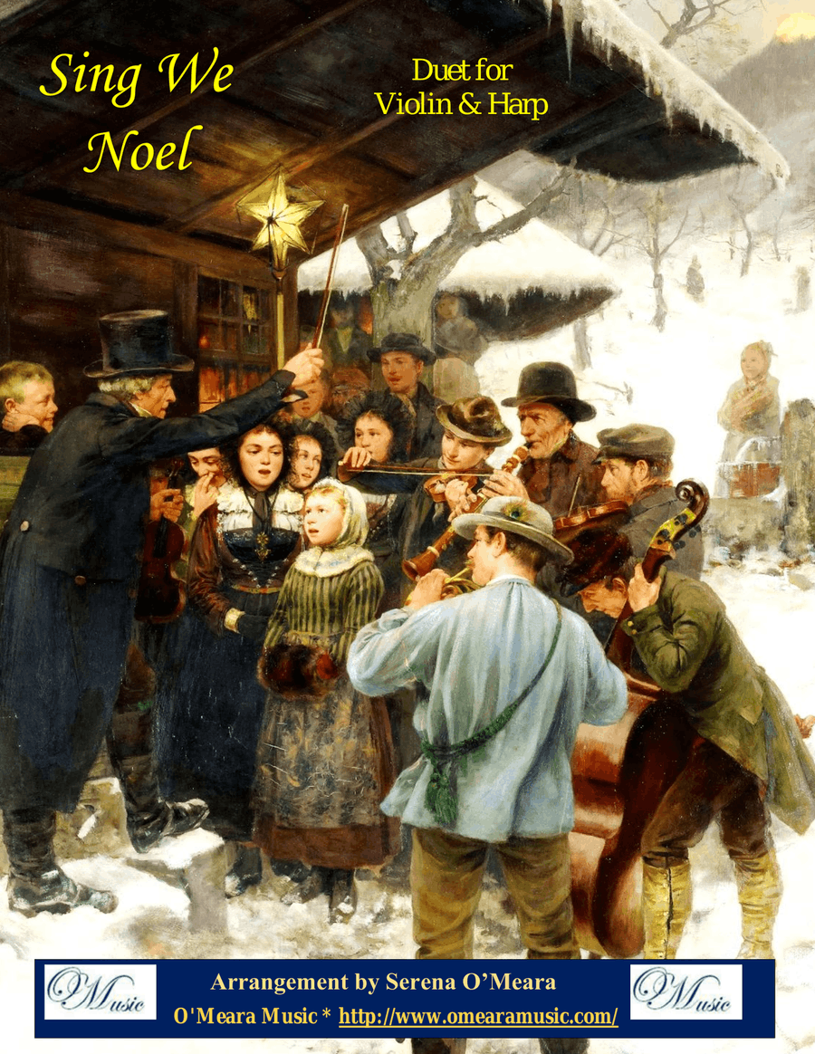 Sing We Noel, Duet for Violin & Harp String Duet scores gallery preview page 1