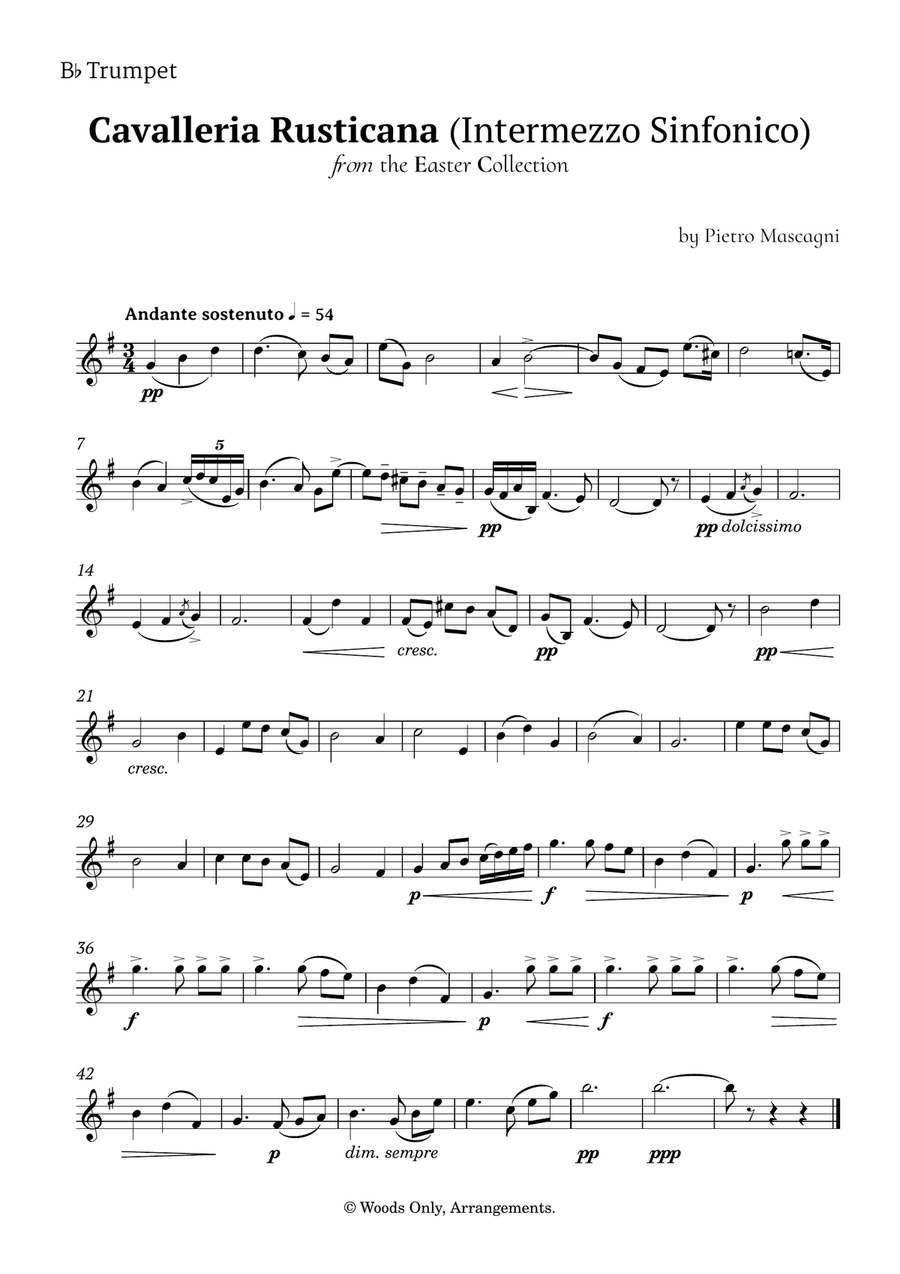 Intermezzo Sinfonico by Pietro Mascagni for Brass Trio Brass Trio scores gallery preview page 3