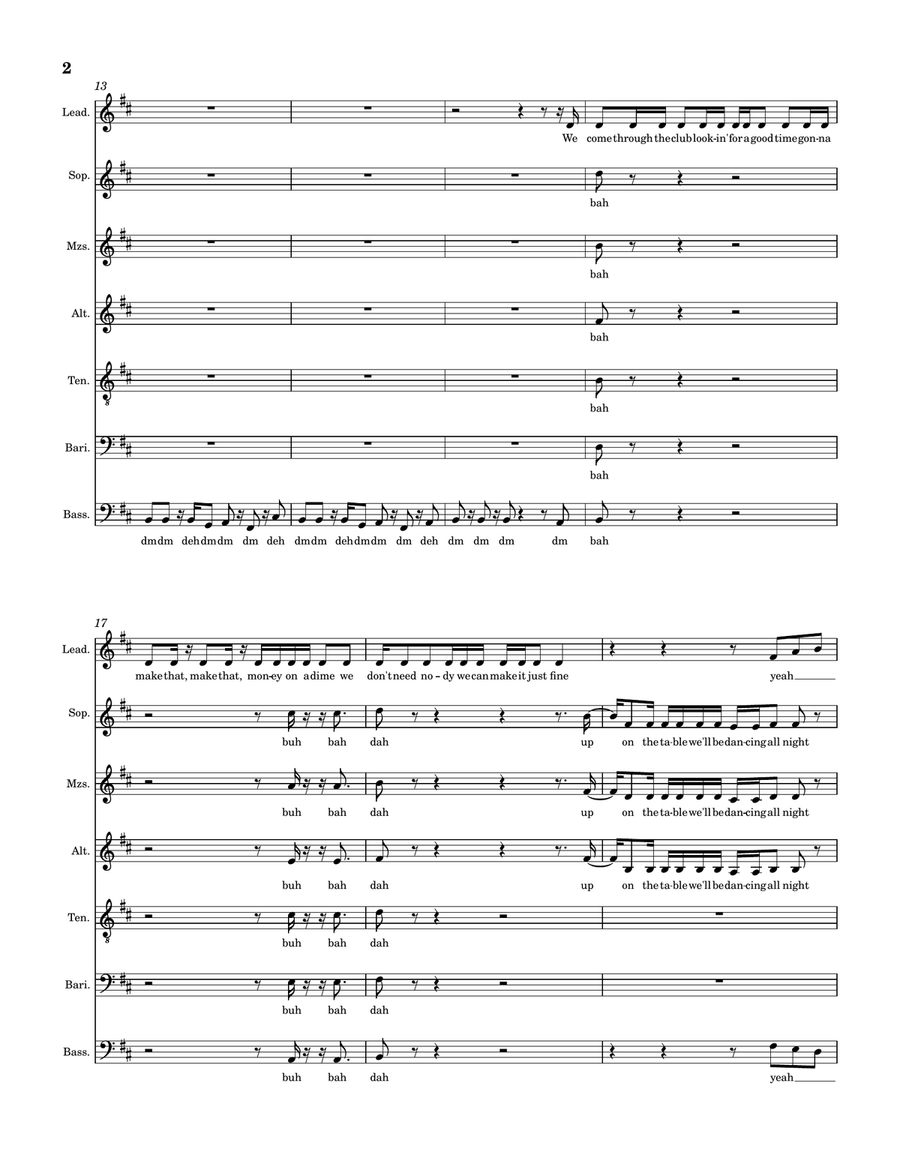 Show Me How You Burlesque A Cappella scores gallery preview page 2