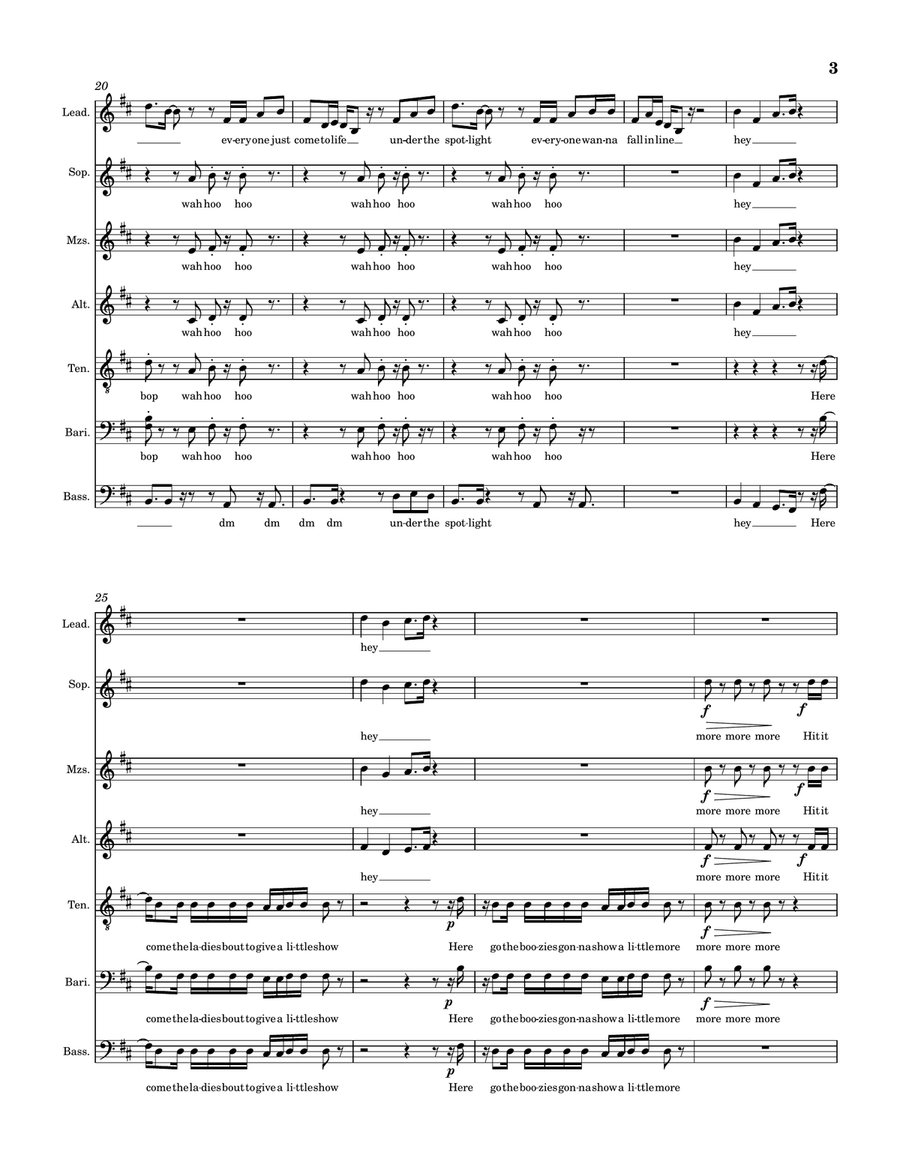 Show Me How You Burlesque A Cappella scores gallery preview page 3