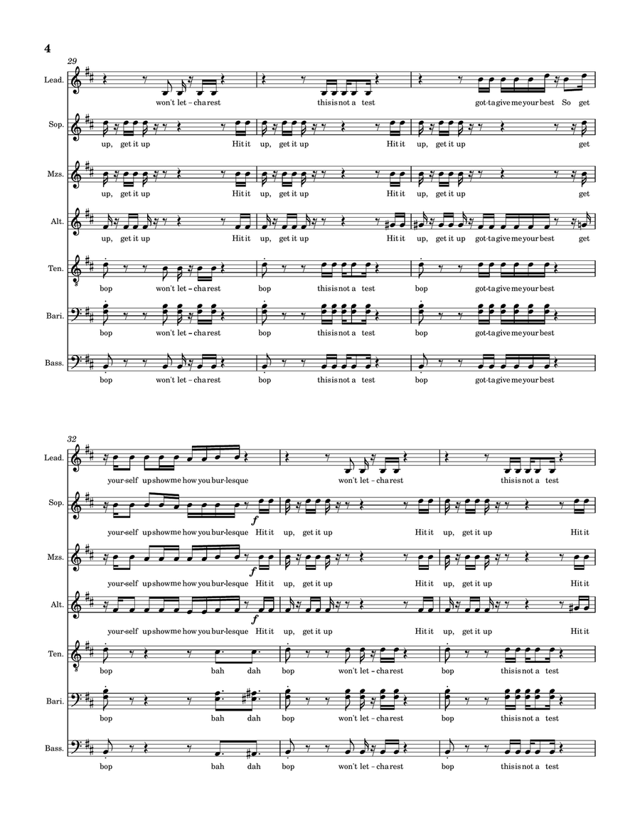 Show Me How You Burlesque A Cappella scores gallery preview page 4