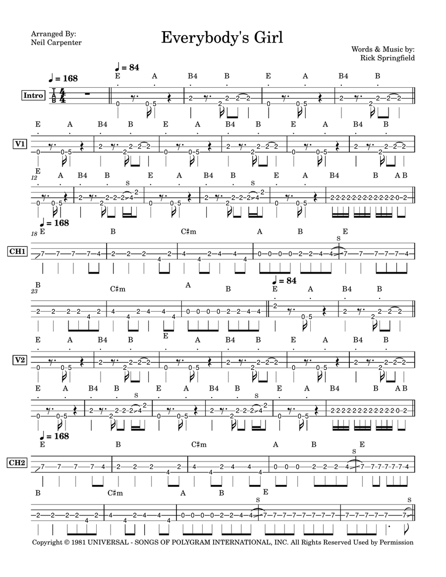 Everybody's Girl Everybody's Girl Acoustic Guitar scores gallery preview page 2