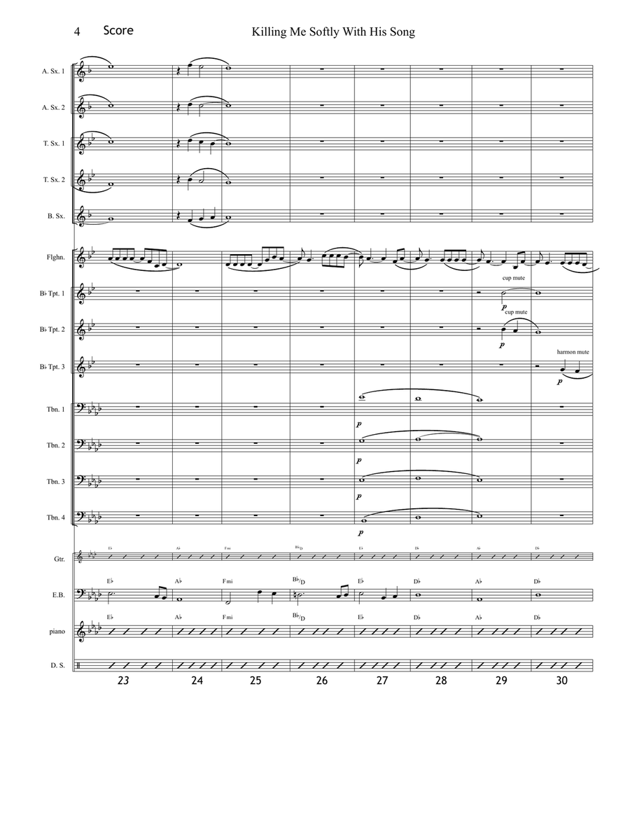 Killing Me Softly With His Song Jazz Ensemble scores gallery preview page 4